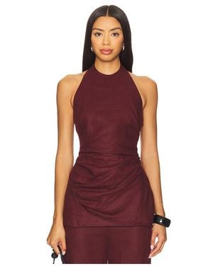 Faithfull the Brand Fia Top En Color Burgundy Talla (También En S, Xs) - Rojo