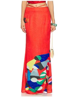 YELLOW THE LABEL Athena Ring Skirt - Red