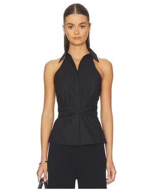 ALL THE WAYS Evie Button Up Top - Black