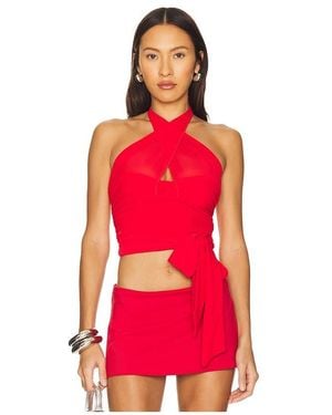 MAJORELLE Charlize Halter Top - Red