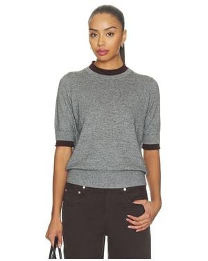 Elodie the Label Pullover Mit Kontrastfarbenem Rundhalsausschnitt Sloane - Grau