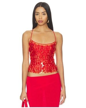 With Harper Lu Backless Top - Red