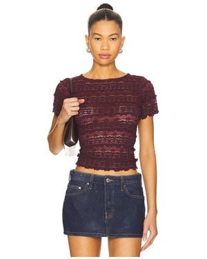 Free People Spitzen-Shirt Angelina - Blau
