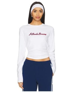 Terez X Revolve Atlanta Braves Long Sleeve Baby Tee - White