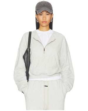 Fear Of God Relaxed Half Zip Jumper - White