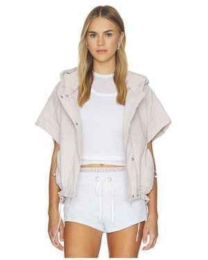 Free People X Fp Movement Happy Trails Poncho En Color Rosado Talla (También En Xs, S, M) - Blanco