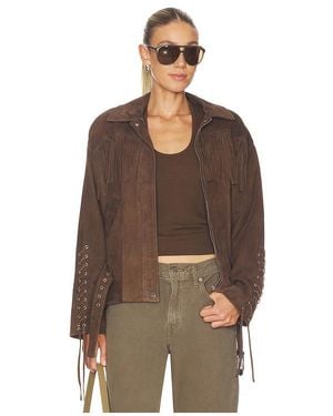 Lamarque Kyel Suede Jacket - Brown
