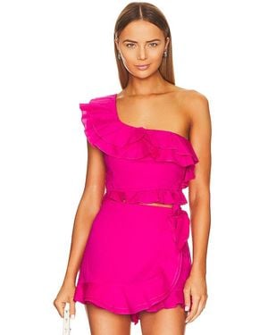 Show Me Your Mumu X Revolve Leni Ruffle Top - Pink