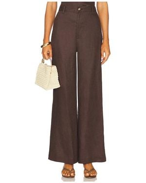 Bardot Enya Linen Pant - Brown