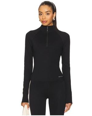 P.E Nation Nightfall Quarter Zip Long Sleeve Jacket - Black