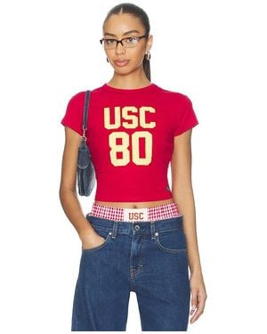 Hype and Vice College Of Southern California Baby Tee - Red