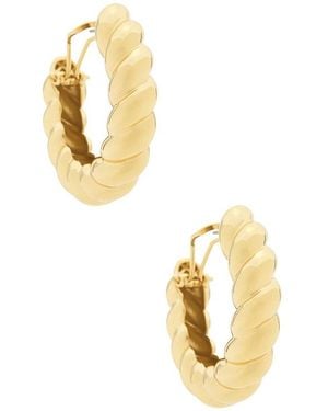 Eddie Borgo Torsade Hoop Earrings - Metallic