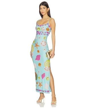Oceanus New York Strapped Dress - Blue