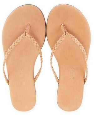 TKEES Lily Braid Sandal - White