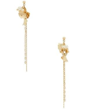 Lovers + Friends Aurora Petal Drop Earrings - White