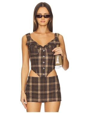 GUIZIO Chamonix Tartan Corset - Multicolor