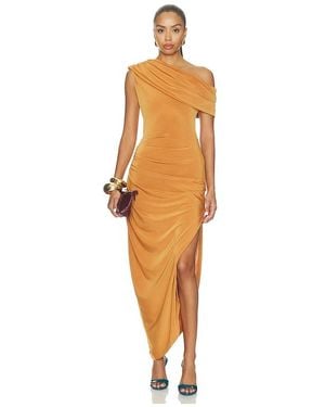 Curaae by Elliatt Roya Asymmetric Maxi Dress - Orange