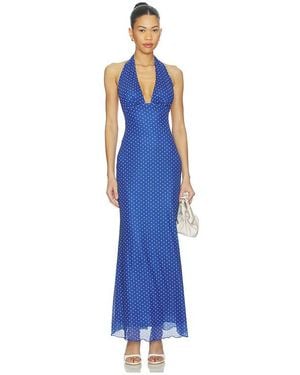 MORE TO COME Charly Halter Maxi Dress - Blue