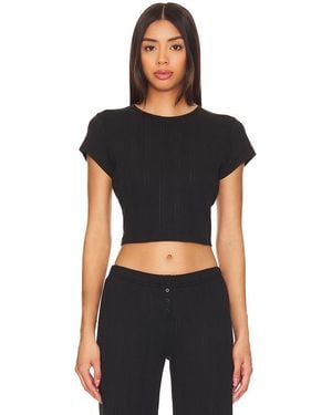 Cou Cou Intimates The Cropped Baby Tee - Black