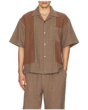 Kardo Camisa Eddie En Color Taupe Talla (También En S, M, Xl/1X) - Marrón