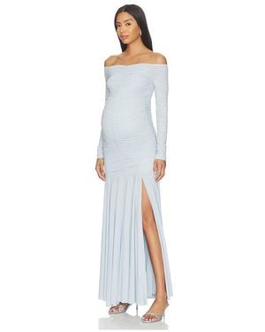 BUMPSUIT Airbrush Off The Shoulder Dress - White