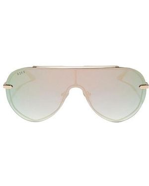 DIFF Gafas De Sol Imani En Color Oro Metálico Talla En - Blanco