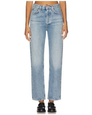 Agolde 90S Pinch Waist High Rise Straight Jeans - ブルー