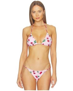 Leslie Amon Ruby Twisted Bikini Top - Multicolor