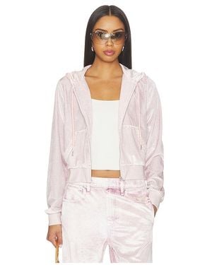 Rag & Bone Miramar Velvet Zip-Up Hoodie - White