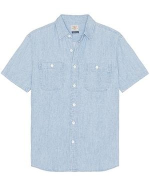 Faherty Tried And True Chambray Shirt - Blau