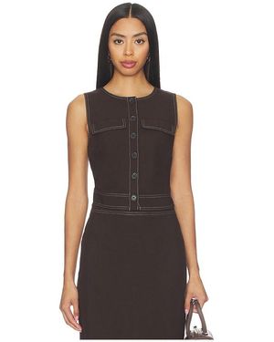 ALIGNE Summer Linen Mix Waistcoat - Black