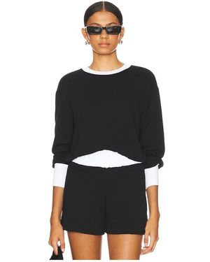 Michael Lauren Trayvon Crop Pullover - Black