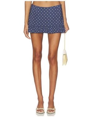 Tiger Mist Rio Ruffle Mini Skirt - Blue