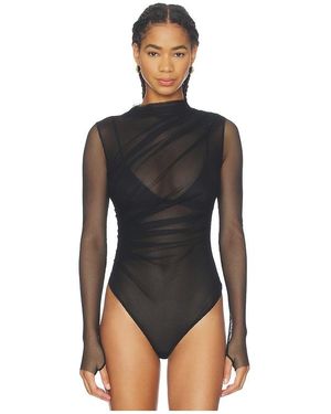 Free People On My Way Bodysuit in Black | Lyst