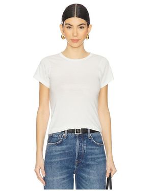 ÉTERNE Fitted Crewneck Short Sleeve Top - Blue