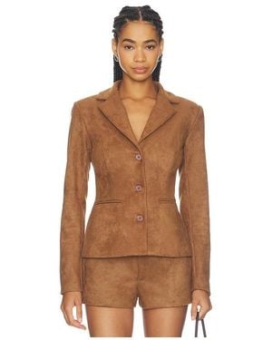 ALL THE WAYS Kylli Faux Suede Blazer - Brown