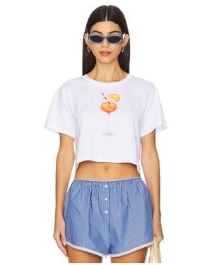 Polychrome Goods クロップドグラフィックティーシャツ - ホワイト