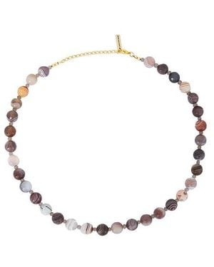 Jennifer Behr Collar De Cuentas Alexandra En Color Marrón Talla - Multicolor