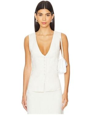 WeWoreWhat Long Line Vest - White