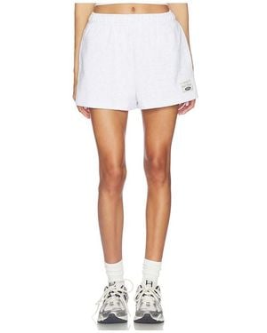 Gold Hinge Loose Sweatshorts - White