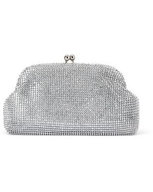 OLGA BERG Ela Crystal Clutch - Metallic