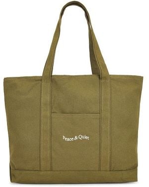 Museum of Peace & Quiet Wordmark Boat Tote - Green