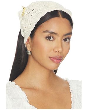 Ganni Crochet Head Scarf - White
