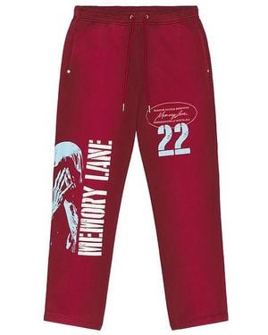 Memory Lane Stencil Logo Joggers - Red