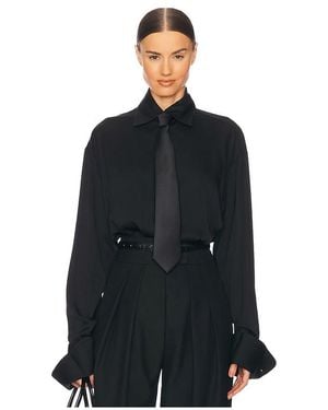 Helsa The Relaxed Silk Shirt - Black