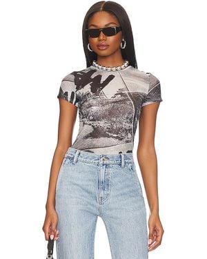 Miaou Mini Tシャツ - ブルー