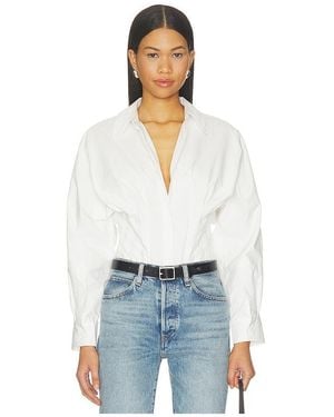 Jonathan Simkhai Cleriys Dolman Sleeve Bodysuit - White