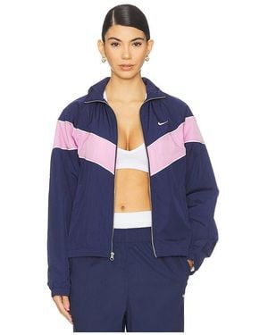 Nike Loose Uv Woven Full Zip Jacket - Blue