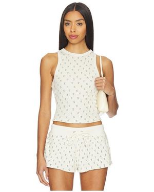 Frankie's Bikinis Emma Thermal Tank - White