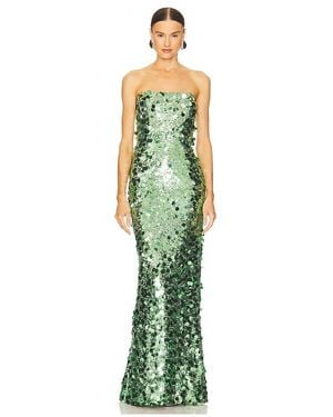 Bronx and Banco Farah Strapless Gown - Green